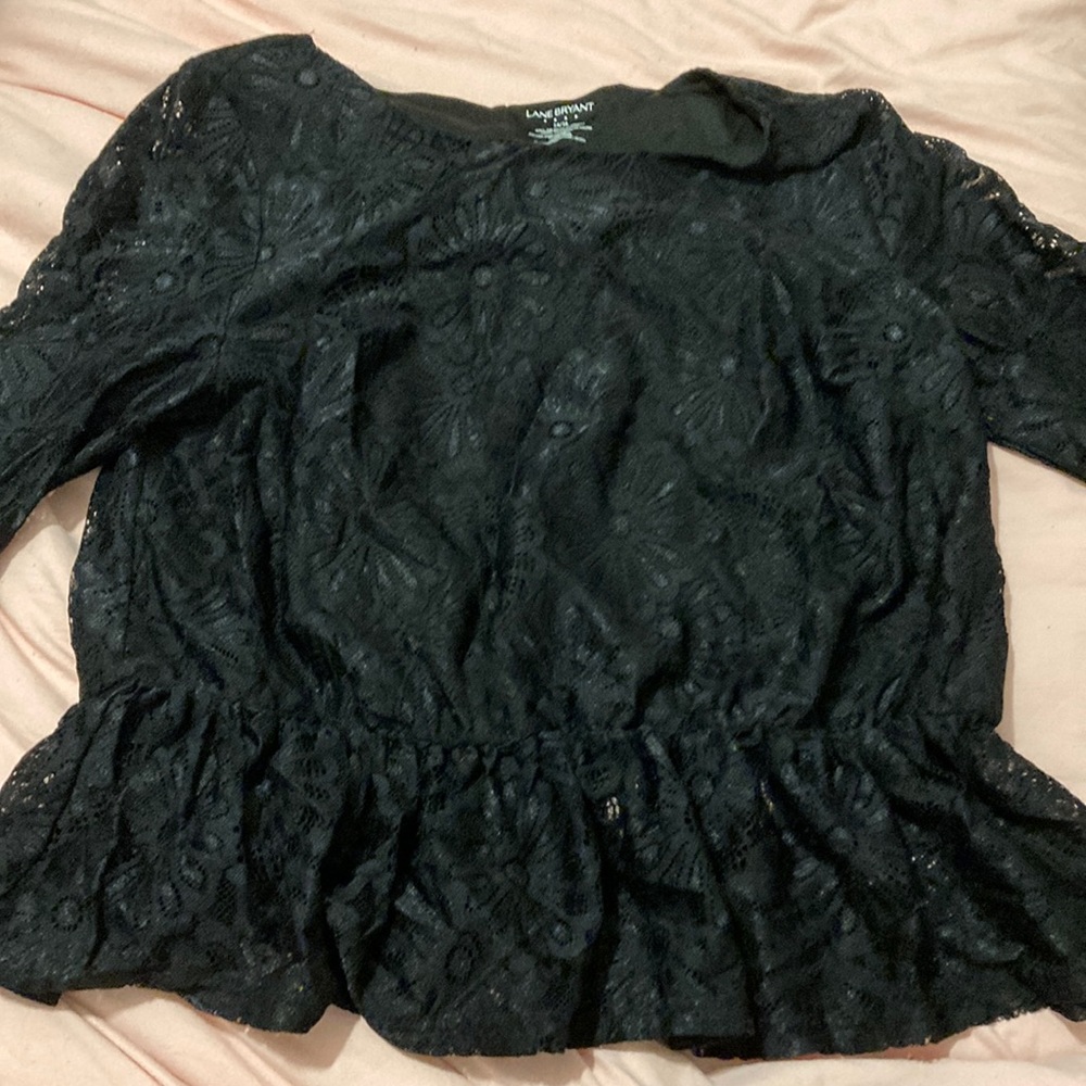 Lane Bryant floral lace blouse
